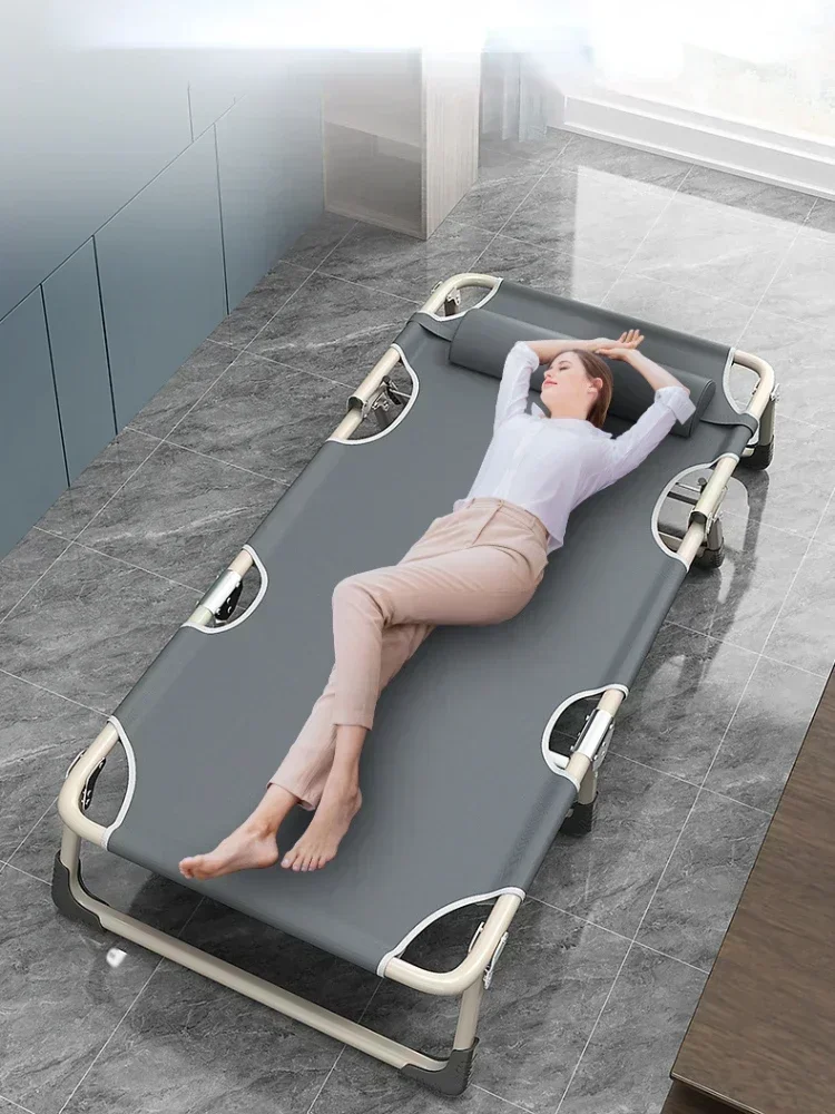 Outdoor Furniture Lounge Chair - เก้าอี้พับเอนนอนสำหรับพักกลางวันในสำนักงาน เก้าอี้พับอเนกประสงค์ปรับเอนได้ พกพาสะดวก ใช้ได้ทั้งกลางแจ้ง ชายหาด แคมป์ปิ้ง