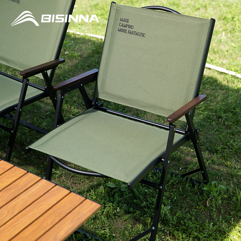 Outdoor Furniture Lounge Chair - Bisinna เก้าอี้พับได้สำหรับตั้งแคมป์กลางแจ้งเก้าอี้เลานจ์แบบพกพาเก้าอี้ปิกนิกชายหาดเดินป่าปีนเขา