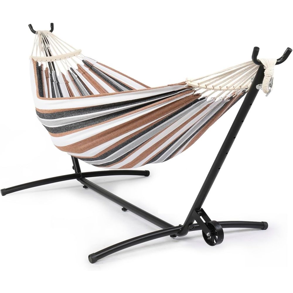 Hammock With Stand - เปลญวนแบบ Heavy Duty 550 ปอนด์ พร้อมขาตั้งและล้อ
