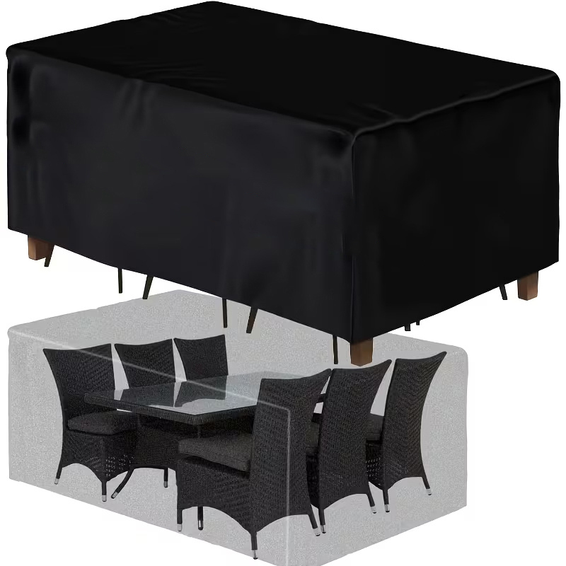 Outdoor Furniture With Covers - ชุดผ้าคลุมเฟอร์นิเจอร์สำหรับใช้ภายนอกอาคาร – ชุดผ้าคลุมโซฟาทรงสี่เหลี่ยม เหมาะสำหรับใช้คลุมเฟอร์นิเจอร์กลางแจ้งบนระเบียงและสนามหญ้า