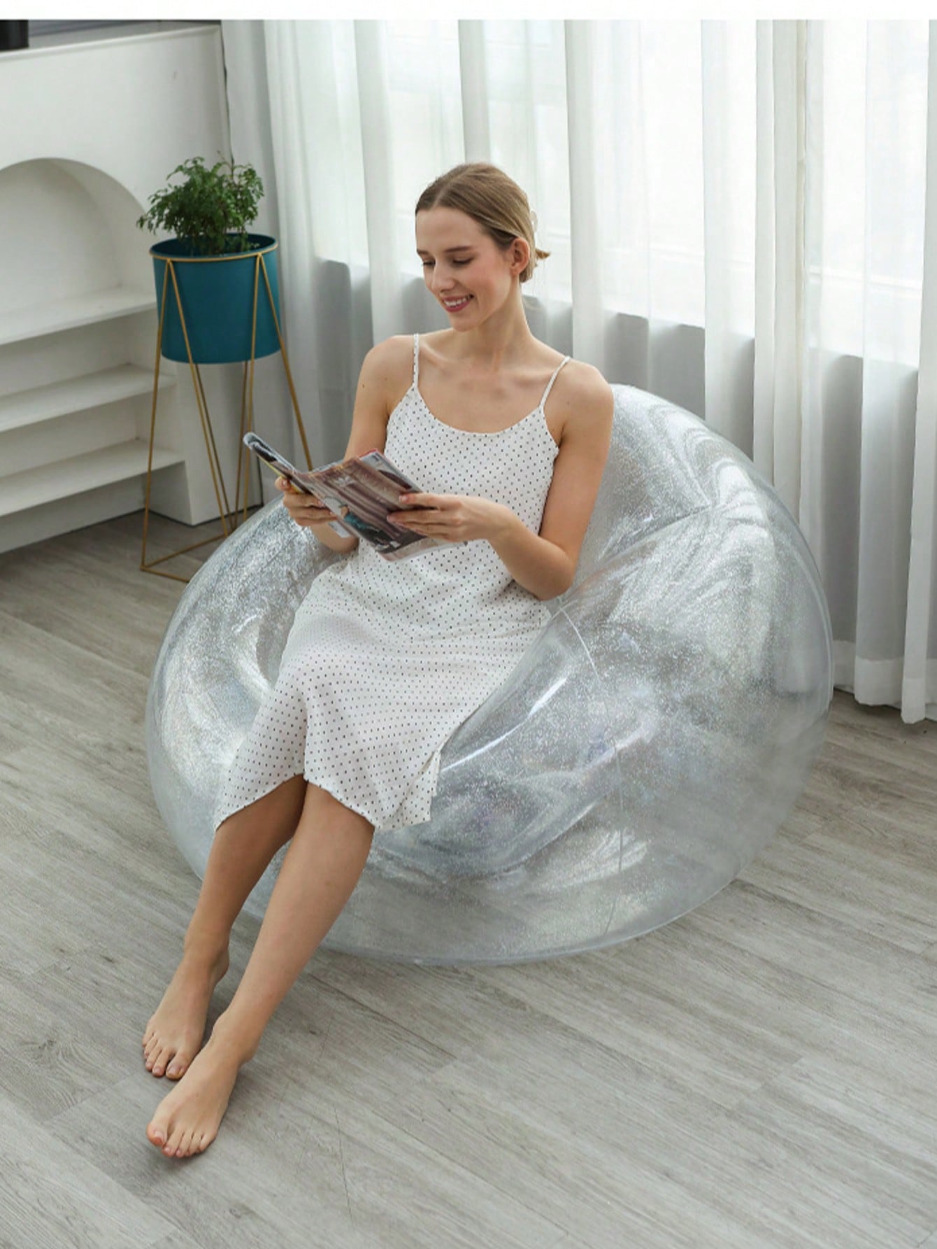 Outdoor Furniture Lounge Chair - เก้าอี้พักผ่อนเป่าลม PVC 1 ชิ้น, โซฟาพกพาสำหรับใช้ในร่มและกลางแจ้ง