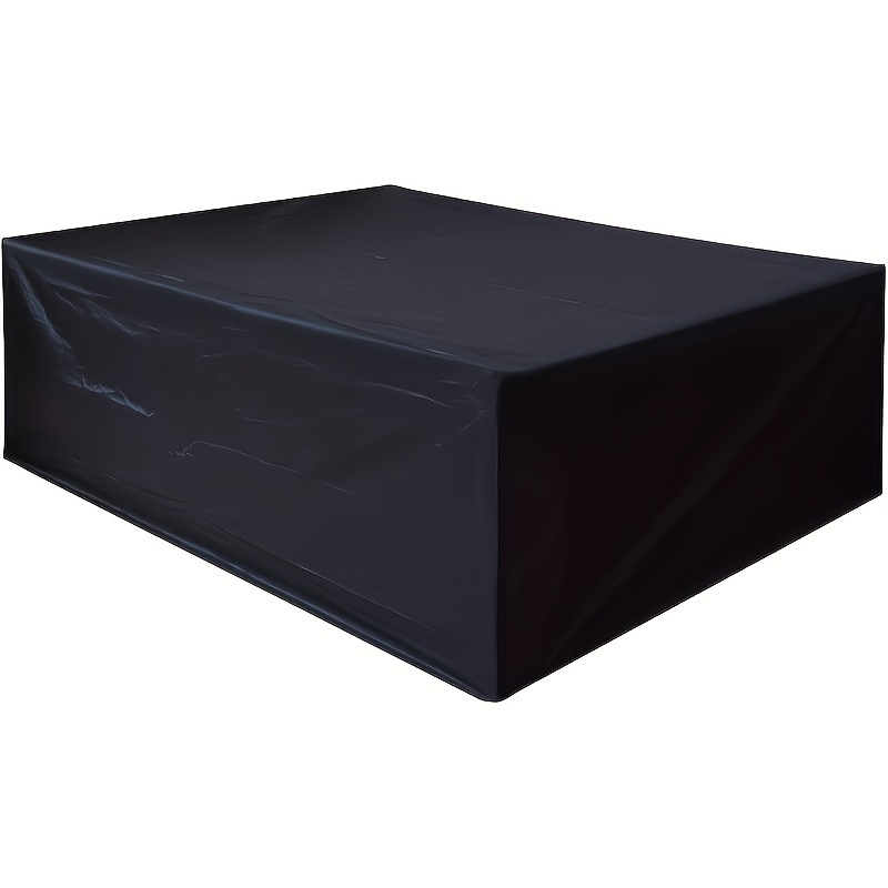 Outdoor Furniture With Covers - ผ้าคลุมเฟอร์นิเจอร์กลางแจ้งสีดำ, ผ้าคลุมโต๊ะและเก้าอี้ทำจากผ้า Oxford 420D, สำหรับกลางแจ้ง, กันน้ำ