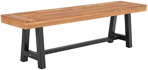 Outdoor Furniture Oil Teak - ม้านั่งไม้กระถินสำหรับใช้งานกลางแจ้ง ยาว 63 นิ้ว ม้านั่งปิกนิกไม้สำหรับ 3