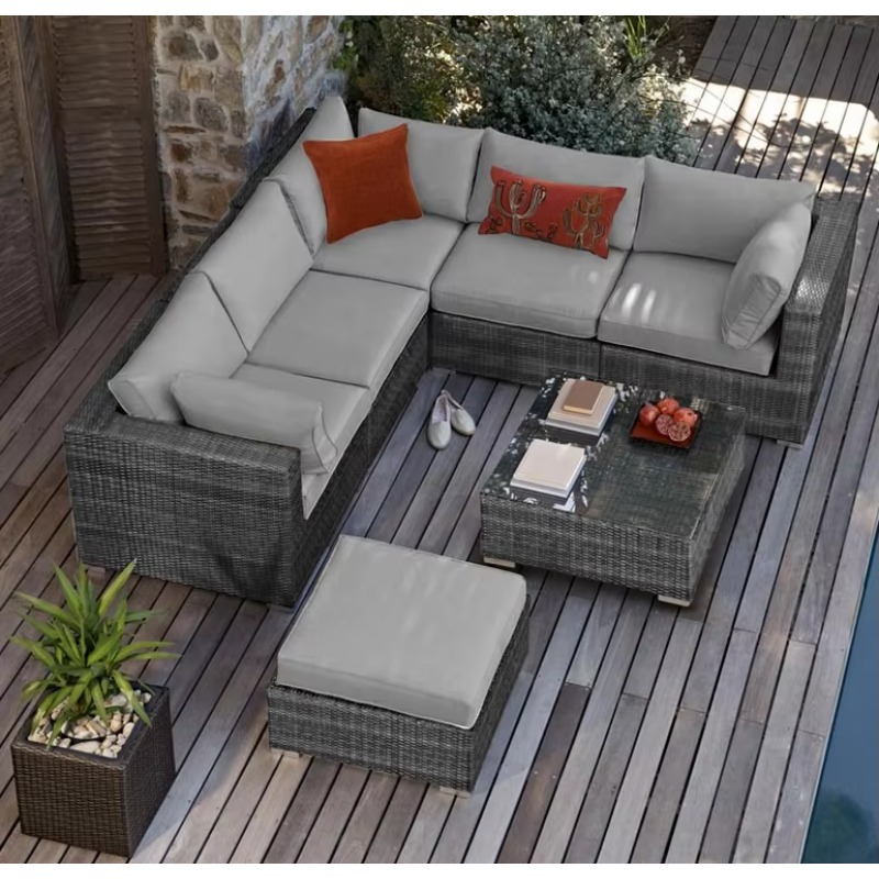 โซฟาหวายสำหรับสวนขนาดเล็ก 6 ที - Outdoor Furniture Small บทวิจารณ์และราคา