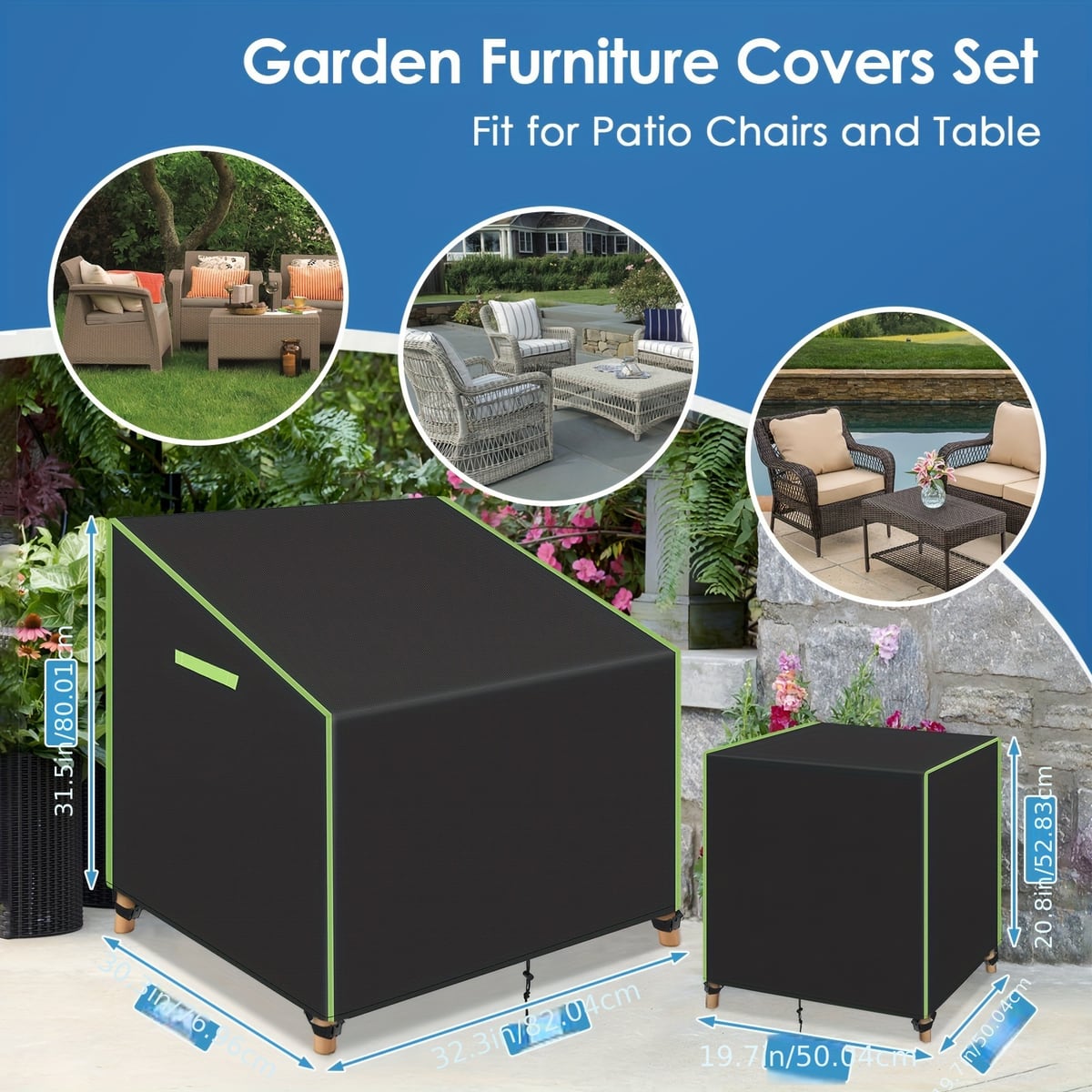 ชุดผ้าคลุมเก้าอี้สนาม 3 ชิ้น ก - Outdoor Furniture With Covers บทวิจารณ์และราคา