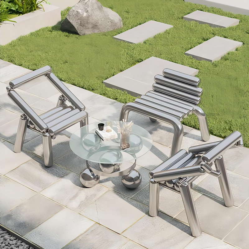 เก้าอี้สแตนเลสสไตล์หรูหราเรียบ - Outdoor Furniture Small บทวิจารณ์และราคา