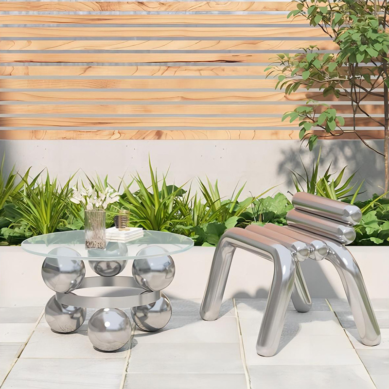 เก้าอี้สแตนเลสสไตล์หรูหราเรียบ - Outdoor Furniture Small บทวิจารณ์และราคา