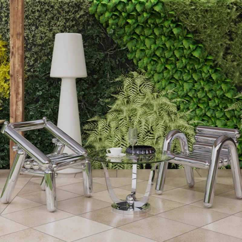 เก้าอี้สแตนเลสสไตล์หรูหราเรียบ - Outdoor Furniture Small บทวิจารณ์และราคา