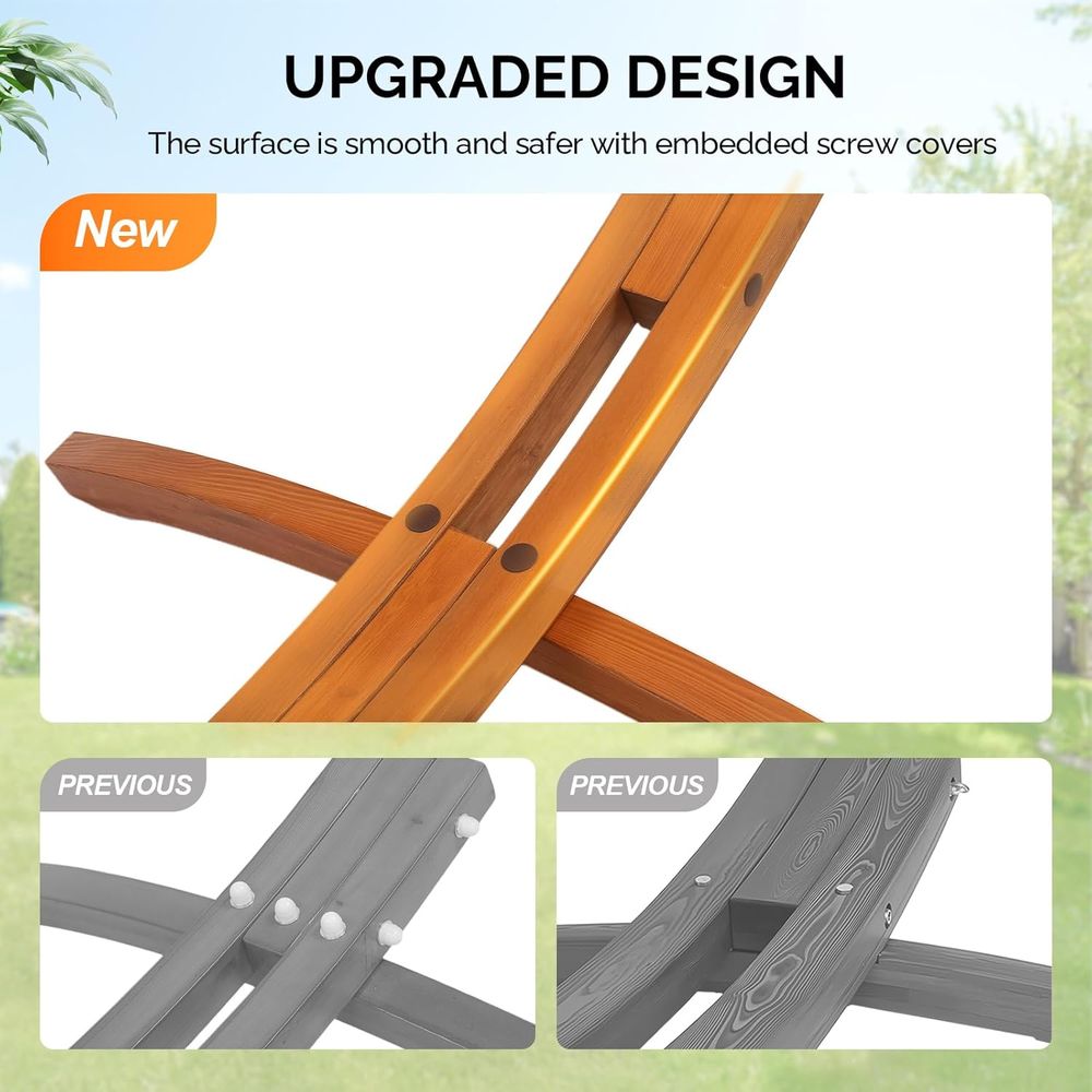 ชุดเปลญวนคู่พร้อมขาตั้งไม้โค้ง - Hammock With Stand บทวิจารณ์และราคา