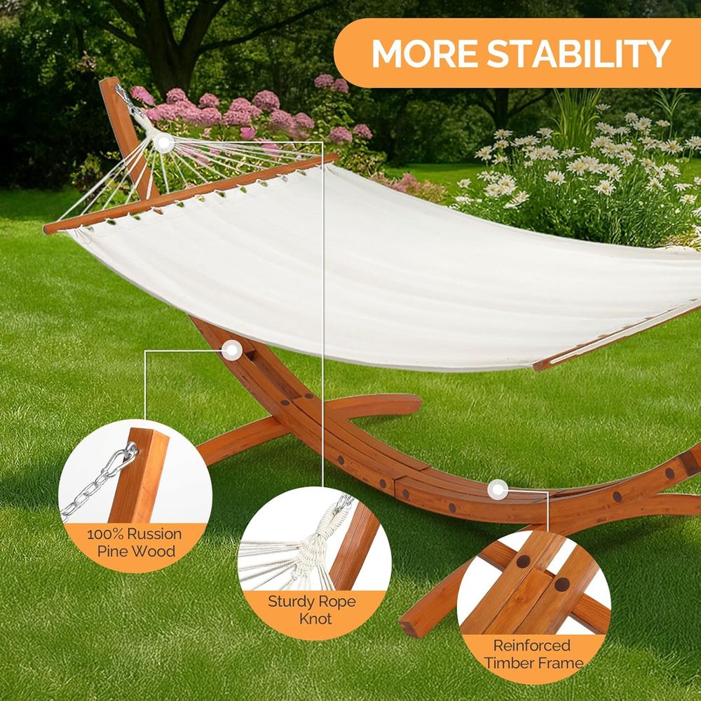 ชุดเปลญวนคู่พร้อมขาตั้งไม้โค้ง - Hammock With Stand บทวิจารณ์และราคา