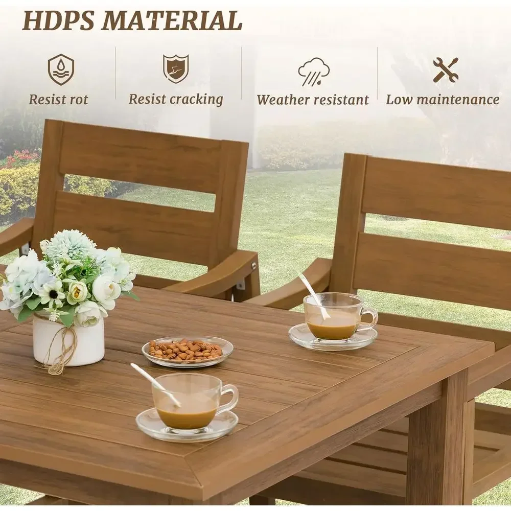 ชุดโต๊ะอาหารกลางแจ้ง 5 ชิ้น เฟ - Outdoor Furniture Oil Teak บทวิจารณ์และราคา
