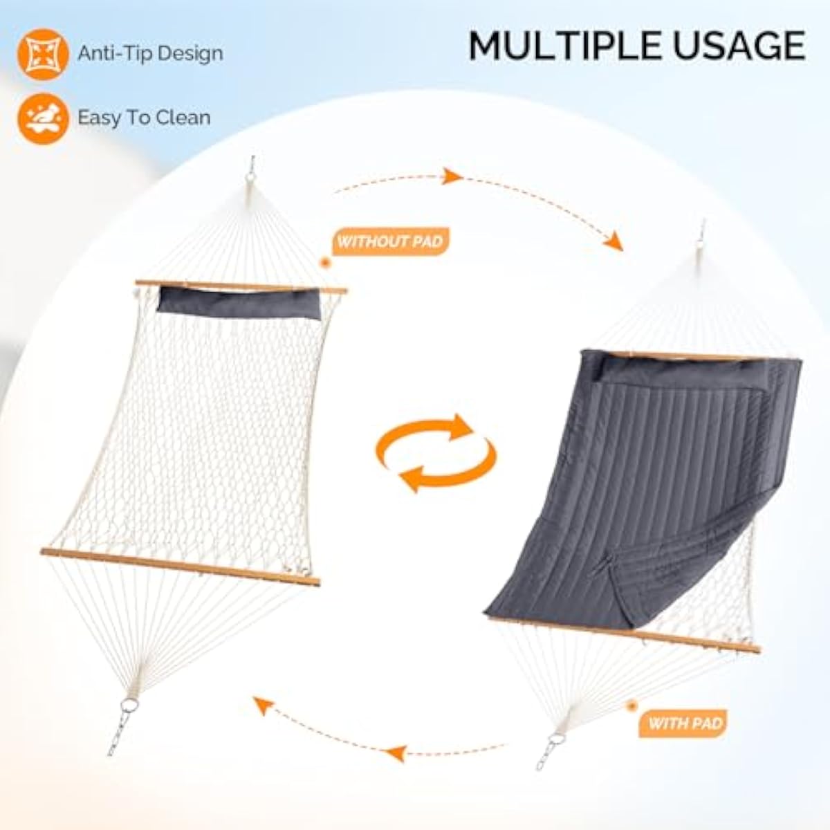 ชุดเปลญวนคู่แบบปรับได้สำหรับใช - Hammock With Stand บทวิจารณ์และราคา
