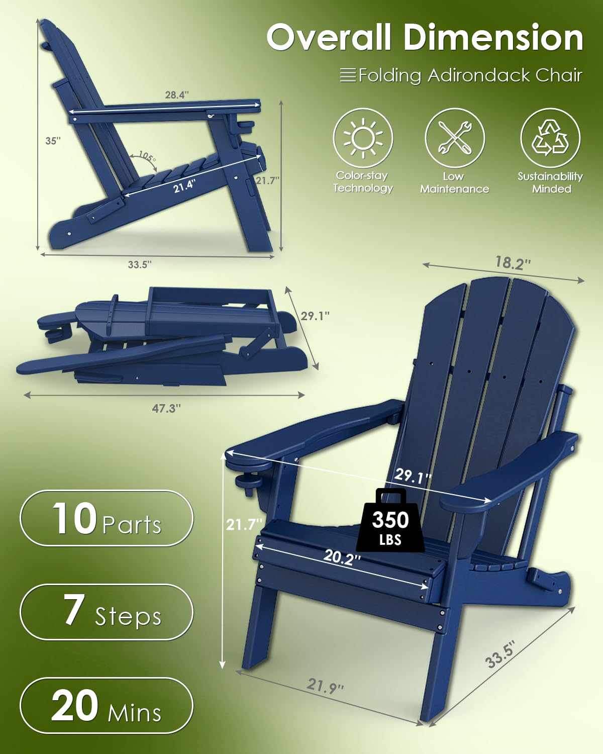 ชุดเก้าอี้ 2 ตัว, พับได้ ทนทุก - Outdoor Furniture Recliner Set บทวิจารณ์และราคา