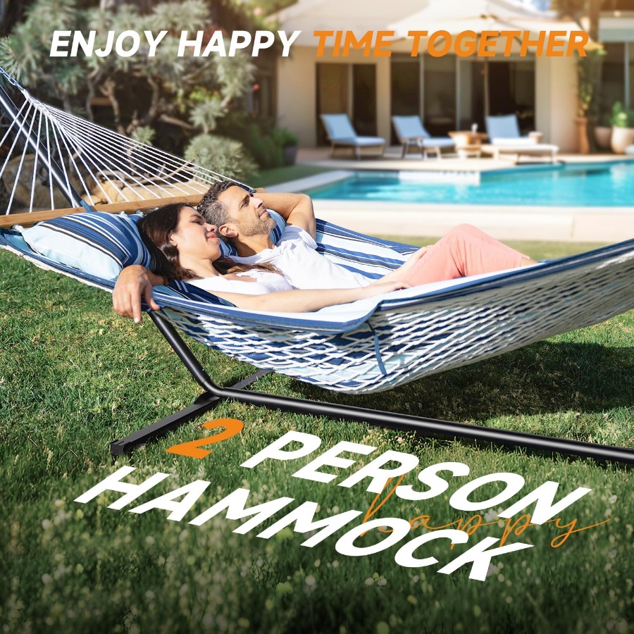 เปลญวนคู่สำหรับ 2 คน พร้อมขาตั - Hammock With Stand บทวิจารณ์และราคา